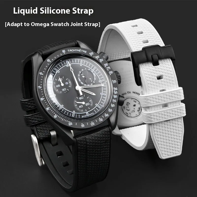 Omega Watch Speedmaster - Tali silikon cair 20mm 22mm, jam