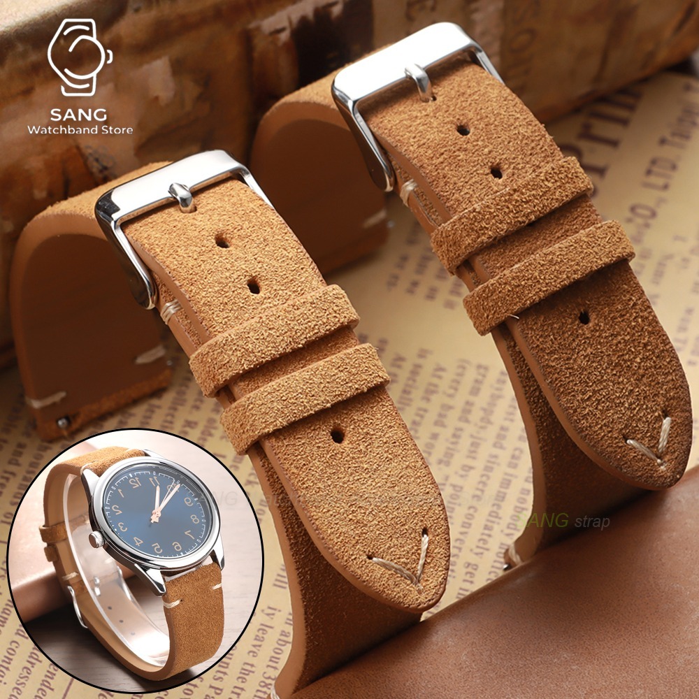 Leather Strap Quick Release - 14/16/18/19/20/21/22mm Tali Jam Tangan Kulit Suede