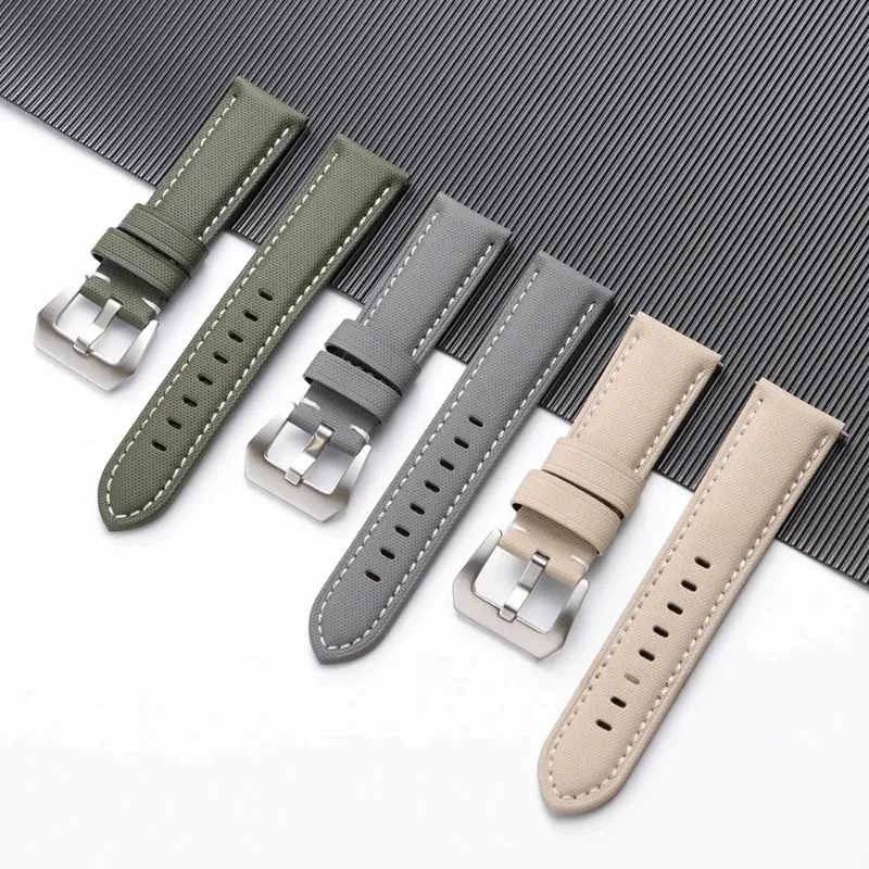 20mm 22mm 24mm 26mm Tali Jam T - Canvas Strap Watch ulasan dan harga