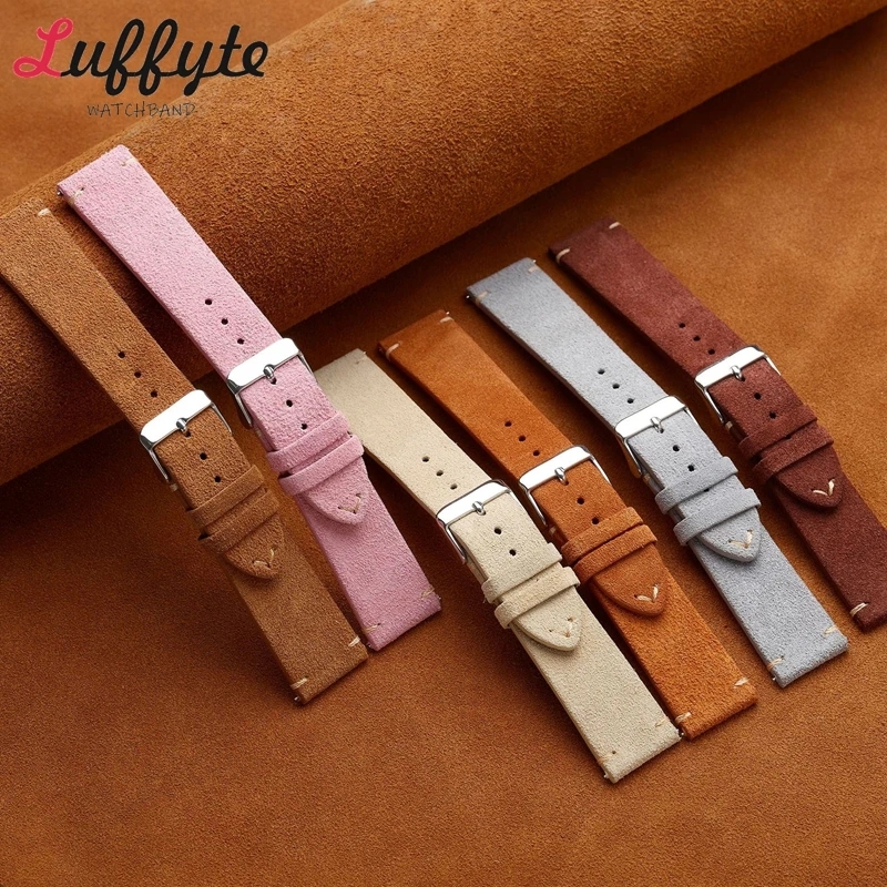 Tali Jam Tangan Kulit Asli Sue - Suede Strap Watch ulasan dan harga