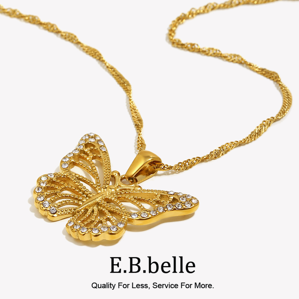 E.B.belle perhiasan baja tahan - Butterfly Clasp Deployant ulasan dan harga