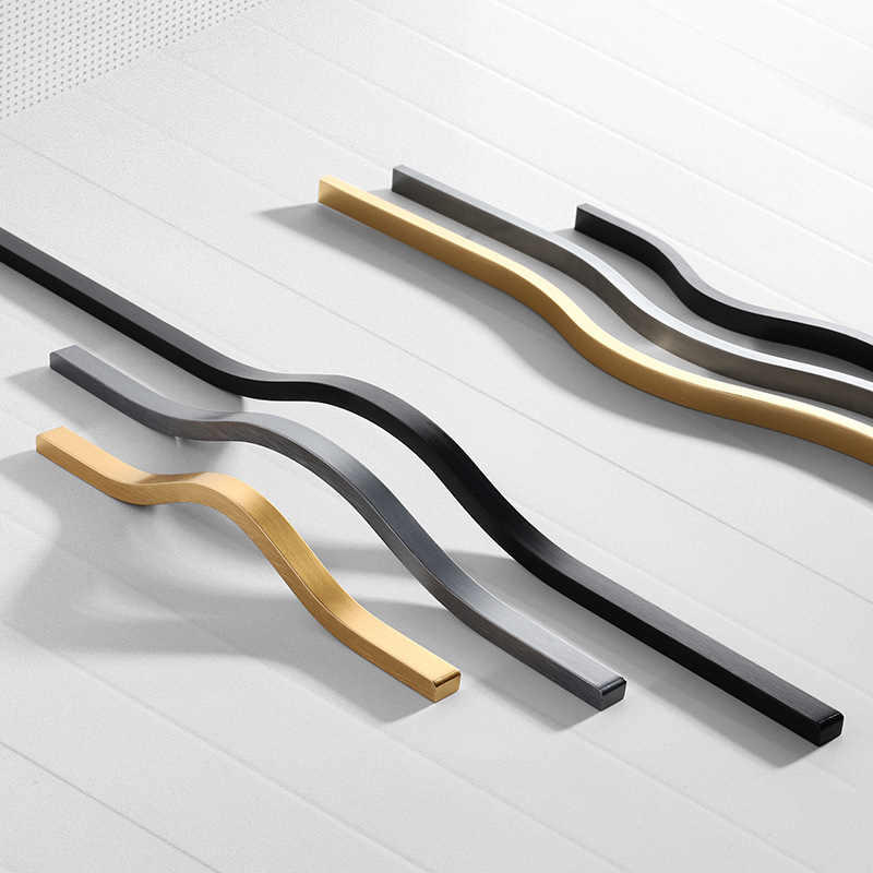 Gagang Kabinet Emas Disikat Di - Curved Spring Bar ulasan dan harga