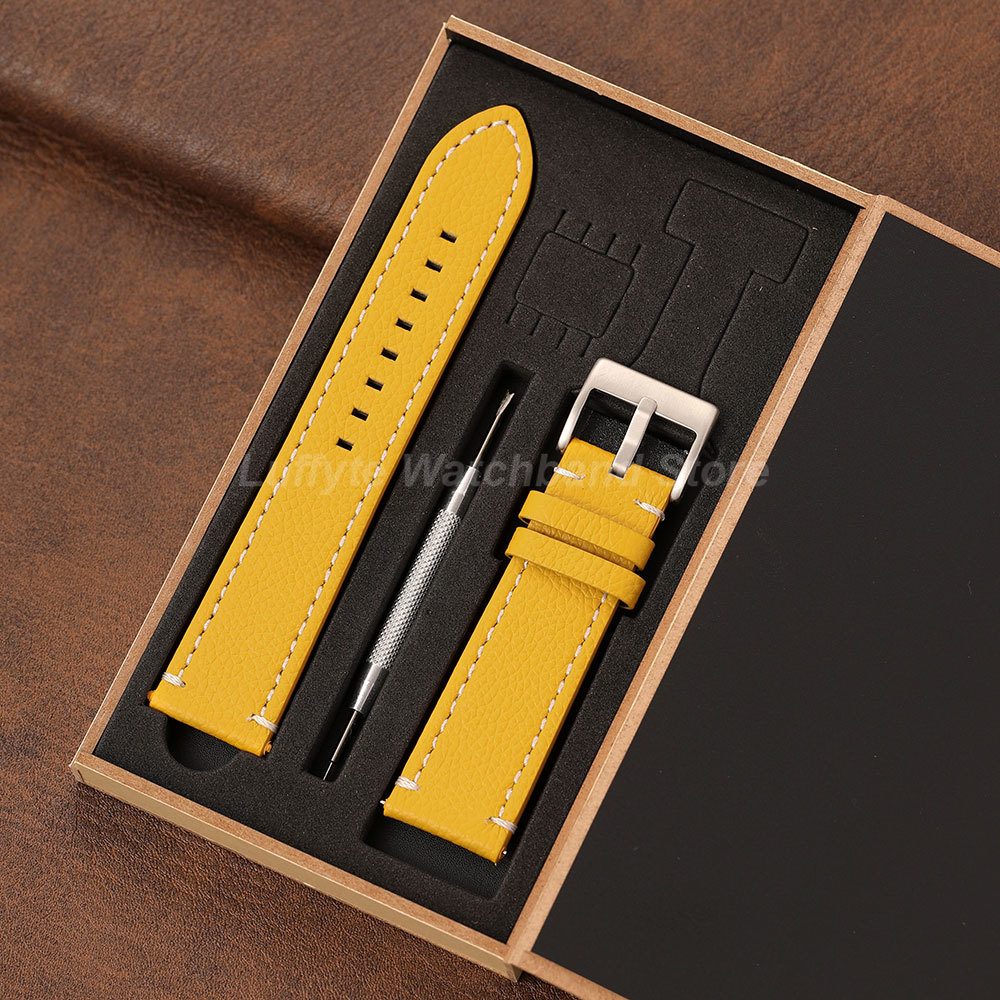 Tali Jam Tangan Tekstur Litchi - Leather Strap Quick Release ulasan dan harga