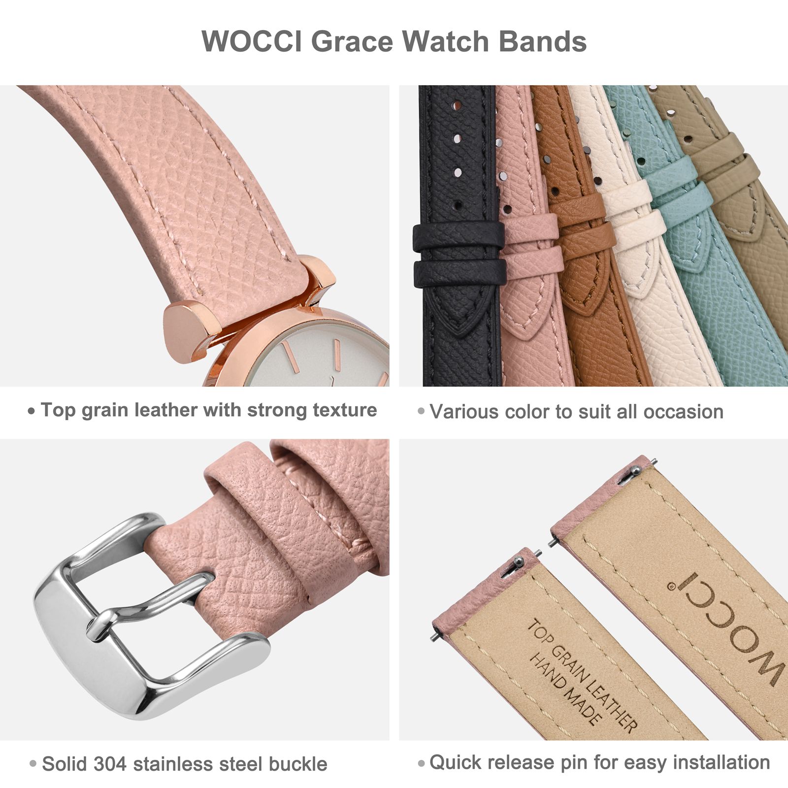 WOCCI Tali Jam Tangan Kulit Ga - Leather Strap Quick Release ulasan dan harga