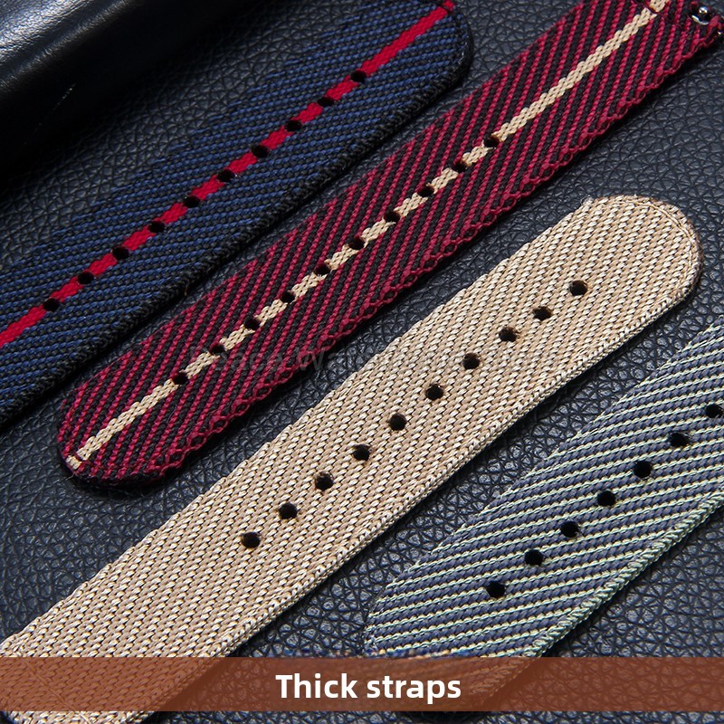 Gelang Nilon Merah Biru Khaki  - Nato Strap Nylon ulasan dan harga