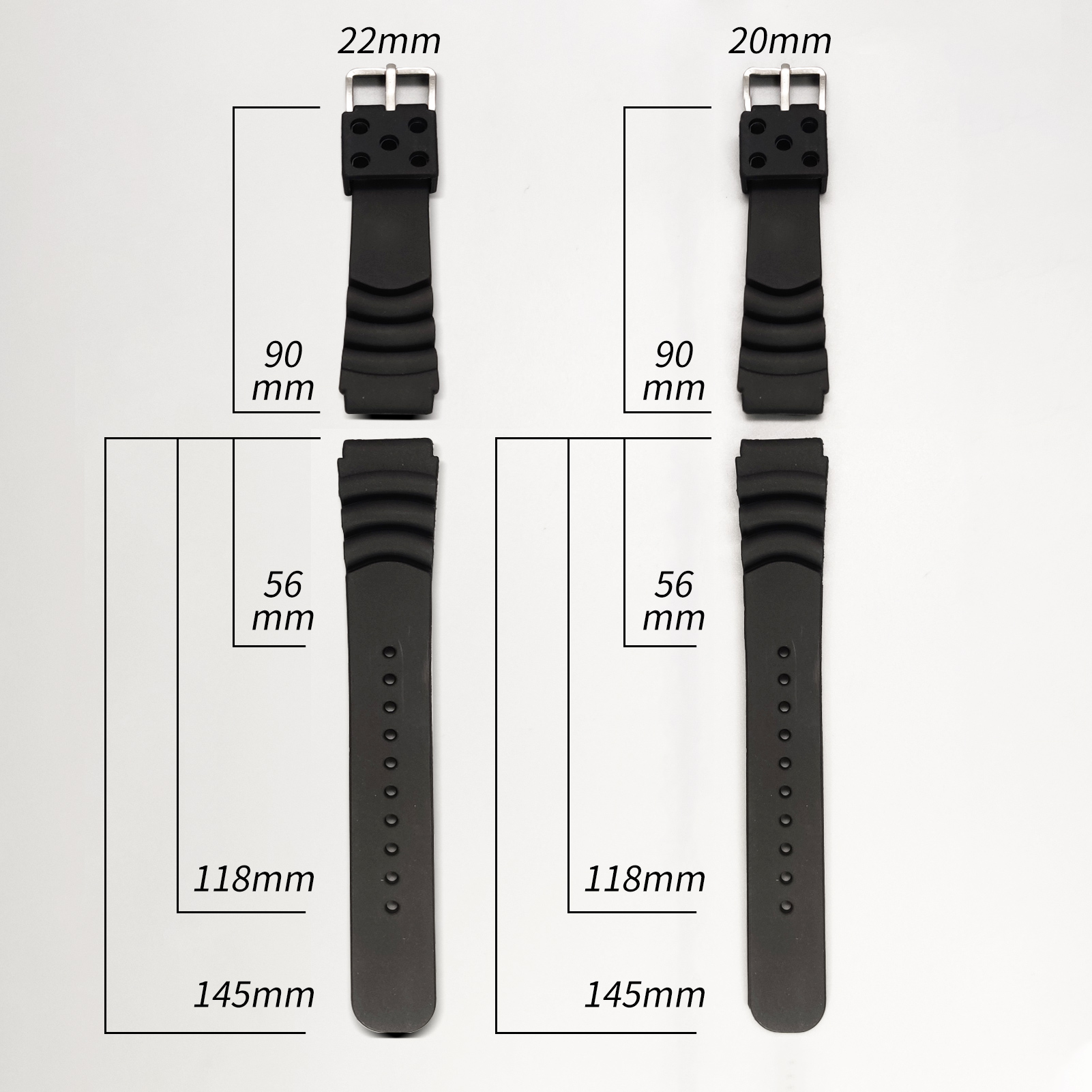 Tali Jam ADDIESDIVE 20mm 22mm  - Rubber Strap Diver ulasan dan harga